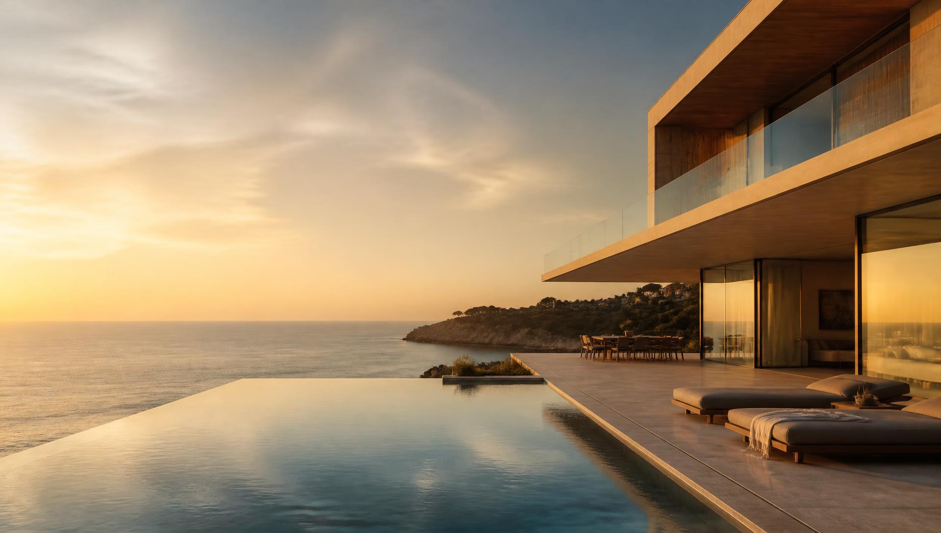 Luxury Oahu real estate photography at golden hour